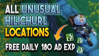 All Unusual Hilichurl Locations  Free Daily 180 Adventure Exp  Wei Hilichurl 【Genshin Impact】 [upl. by Sylvester]