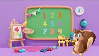 Interactive Number Learning for kids Funny Numbers for kids 110 English numbers quantities audio [upl. by Horsey]