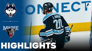 UConn vs Maine  NCAA College Hockey  Highlights  January 12 2024 [upl. by Inal919]