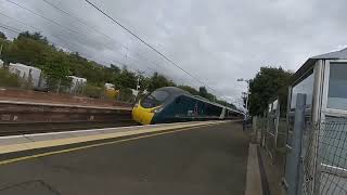 Pendolino train passing Carluke at 1435 on 13th Sept 2024 in VR180 [upl. by Ariahaj]