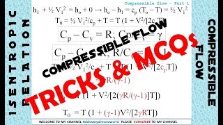 COMPRESSIBLE FLOW PART 1 ISENTROPIC RELATION  MCQs  GAS DYNAMICS innovaworld [upl. by Wescott63]