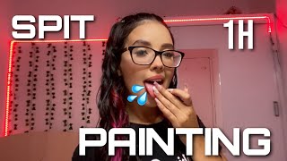 ASMR  INTENSE SPIT PAINTING YOUR FACE  1H wet mouth sounds 💦 [upl. by Ardiedal]