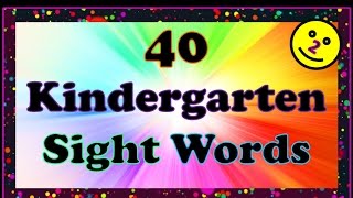 40 Most Important KINDERGARTEN Sight Words FLASHCARDS  Part 2 LEARN TO READ with this FUN video [upl. by Urbana]