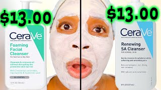 Cerave Foaming Facial Cleanser vs Cerave Renewing SA Cleanser Cerave Cleanser Review [upl. by Enileme979]