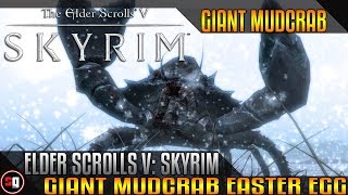 Elder Scrolls V Skyrim  Giant Mudcrab Easter Egg [upl. by Zobkiw624]