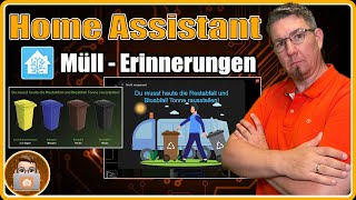 Müll Erinnerung Abfallkalender MüllPopup in Home Assistant mit zeitgesteuerter Automatisierung [upl. by Nimajnab78]