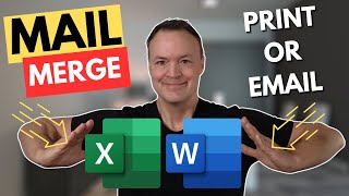 Mail Merge Made Easy From Excel to Word to Outlook [upl. by Nnairak]