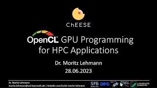 OpenCL GPU Programming for HPC Applications ChEESE Webinar  Center of Excellence in Solid Earth [upl. by Calderon769]