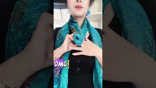 Easy Stylish Silk Scarf Tie Methods  How to wear a scarf P2020323 scarfwearing [upl. by Leonanie]