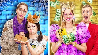 HOW TO BECOME A PRINCESS  Funny Rich vs Broke School Situations by 123 GO GLOBAL [upl. by Koo370]