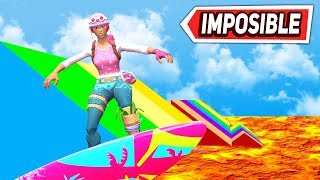 PARKOUR SLIDE IMPOSIBLE SURFEANDO UN ARCOIRIS FORTNITE SLIDE [upl. by Auqinom]