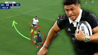 Every All Blacks try v England and Fiji Watch Caleb Clarke break ankles 😮 [upl. by Ashly586]