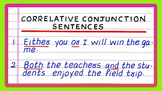 CORRELATIVE CONJUNCTION  5  10 CORRELATIVE CONJUNCTIONS  IN ENGLISH GRAMMAR [upl. by Slade]