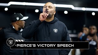 Coach Pierces Locker Room Victory Speech vs Broncos Remember This Moment  Raiders  NFL [upl. by Bohi]