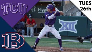 Dallas Baptist vs 20 TCU Highlights GREAT GAME  College Baseball Highlights 2022 [upl. by Nwahsyar136]