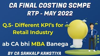 CA FINAL COSTING SCMPE RTP  MAY 2022 Qn 5 TPM  MTBF MTTR BY CA SANKALP KANSTIYA [upl. by Loreen]