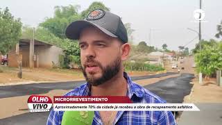 MICRORREVESTIMENTO APROXIMADAMENTE 70 DA CIDADE JÁ RECEBEU A OBRA DE RECAPEAMENTO ASFÁLTICO [upl. by Almena554]