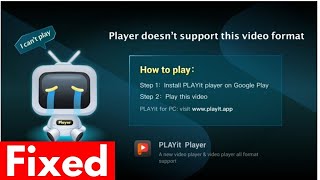 How To Fix Player Doesnt Support This Video Format  Mx Player Video Not Supported Problem [upl. by Jorge]