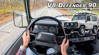 1997 Land Rover Defender 90 NAS  RARE 46L V8 Stroker BEAST POV Binaural Audio [upl. by Arly]