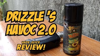 Havoc 20 Avocado by Drizzle All Day Vape Juice Review [upl. by Hinch]