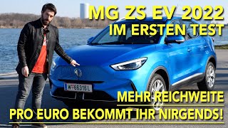 MG ZS EV Facelift 2022 im Test stark verbessert Innenraum Reichweite Fahreindrücke und mehr [upl. by Adrahs145]