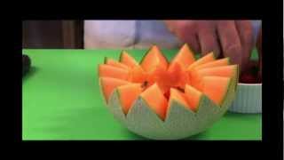 How to Cut a StarShaped Melon Bowl [upl. by Sauveur]