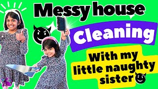 Cleaning House With My Mischievous Sister  little bunny and big bunny [upl. by Herwin]