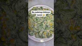 Salatalık salatası nasıl yapılır  Bu salatayı mutlaka deneyin ❗️ tarif salata keşfet fyp [upl. by Niffirg]