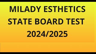 Milady Esthetics State Board Test [upl. by Merton537]