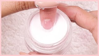 French Tip Nail Tutorial Using Dip Powder [upl. by Damiani]