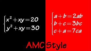 Brilliant System of Equations AMC Style [upl. by Alake]