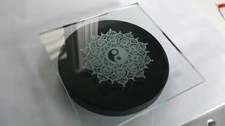 Glass Engraving Explore HeatSigns Precision UV Laser Marking Technology [upl. by Rahmann]