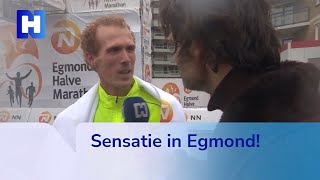 Lucas Nieuweboer na 18 jaar eerste Nederlandse winnaar Halve Marathon Egmond [upl. by Judon]