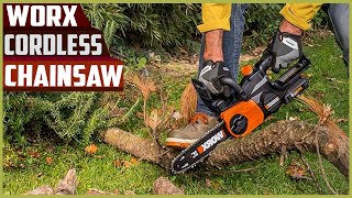 WORX 20V Cordless Chainsaw Review  You Can Buy [upl. by Ahsaercal]