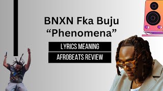 BNXN Fka Buju – “Phenomena” Afrobeats Lyrics Meaning and Translation [upl. by Onileba]