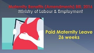 Maternity Benefit Amendment Bill 2016 [upl. by Enomahs]