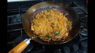 RECETA DE FIDEOS ASIÁTICOS EN WOK [upl. by Delly]