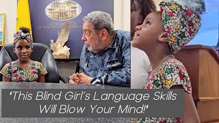 St Vincent blind 9yearold teaches herself Mandarin French Spanish [upl. by Xuaegram649]