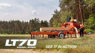 LT70 Mobile Sawmill in Action  WoodMizer [upl. by Anoy]