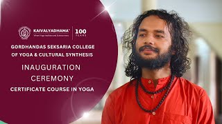 Inauguration  Certificate Course in Yoga Course Aug  Sep 2024 kdham100 [upl. by Assilram]