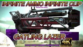 FALLOUT 4 AETERNUS UNLIMITED GATLING LAZER AMMO amp CLIP  ENDLESS FIRING  AMORAL COMBAT QUESTLINE [upl. by Ahseinek]