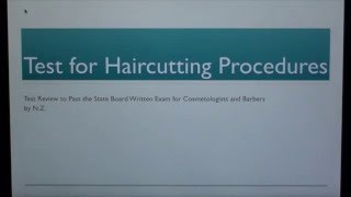 Cosmetology 37 Test for Haircutting Theory [upl. by Torrence]