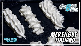 como hacer MERENGUE ITALIANO  Para DECORAR TORTAS  GABOSBAKE [upl. by Cousins]