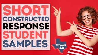 STAAR 20 Short Constructed Response Student Sample Answers [upl. by Yrneh107]