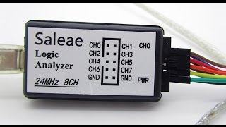 Saleae 8ch 24MHz logic analyzer logikai analizátor magyarul [upl. by Rebmak]