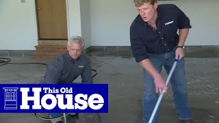 How to Epoxy Coat a Garage Floor  This Old House [upl. by Cinamod]