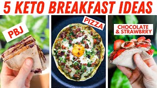 5 Keto Breakfast Ideas  Easy Low Carb Breakfast Recipes ANYONE Can Make [upl. by Mercie]