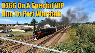 R766 On A Special VIP Run To Port Waratah 18th Of March 2022 [upl. by Halimeda828]