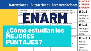 ENARM ¿Cómo estudian los mejores promedios Tabla con recomendaciones de puntajes TOP TOOOP [upl. by Wenonah]