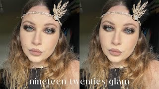 1920s GATSBY INSPIRED GLAM MAKEUP  spotlight eye amp matte skin  maxine lee harris [upl. by Reiser]